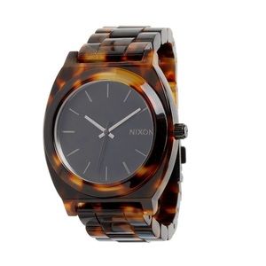 Nixon Watch, The Time Teller Acetate Bracelet Watch, Tortoise